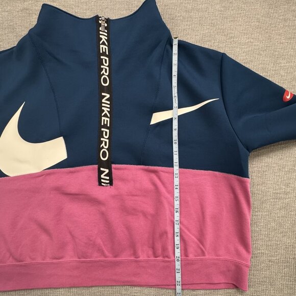 Nike Pro Womens 1X Colorblock Get Fit Icon Clash Half-Zip Training Sweatshirt - Picture 11 of 15